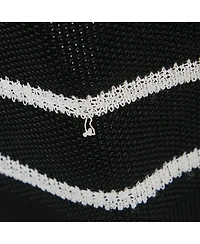 Pre-Owned Balmain Women's Black Striped Knit And Mesh Mini Bodycon Dress