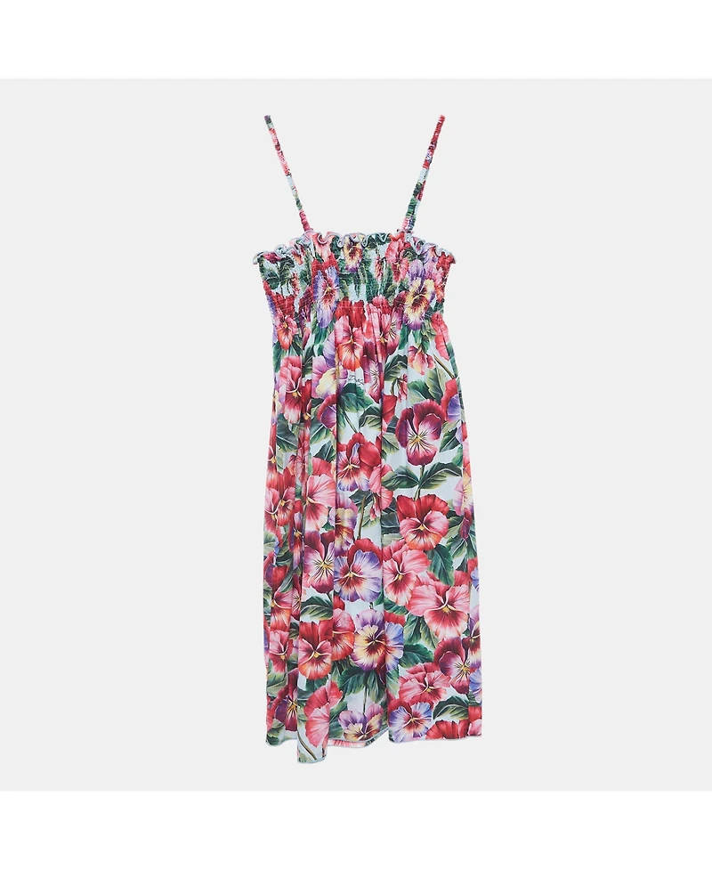 Pre-Owned Dolce & Gabbana Women's Multicolor Floral Printed Cotton Poplin