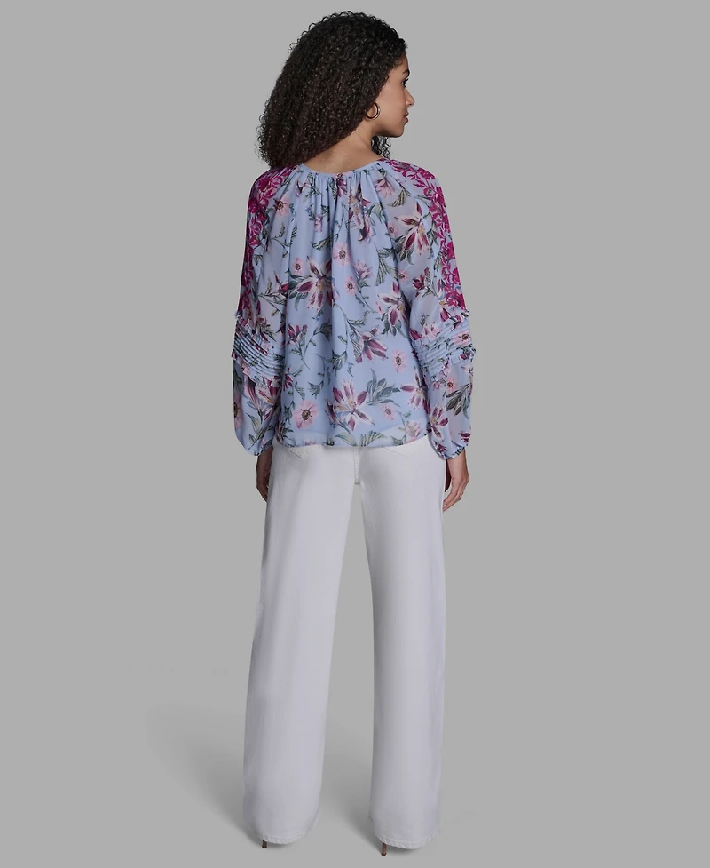 Bcbg Women's Long-Sleeve Tie Detail Pull-On Top