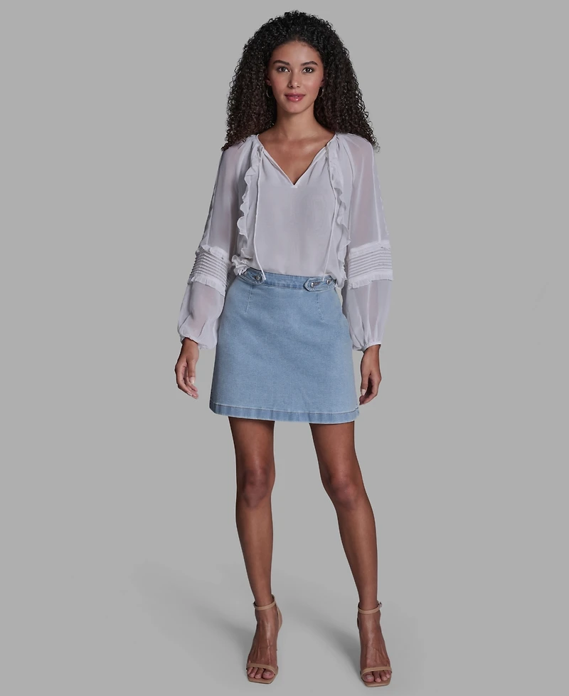 Bcbg Women's Pull-On Ruffle Top