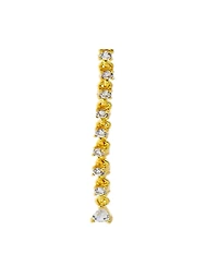 by Adina Eden Cubic Zirconia Gold Plated Tennis Drop Cuff Earrings