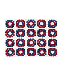 Elrene Crochet Patriotic Fireworks Placemats, Set of 4