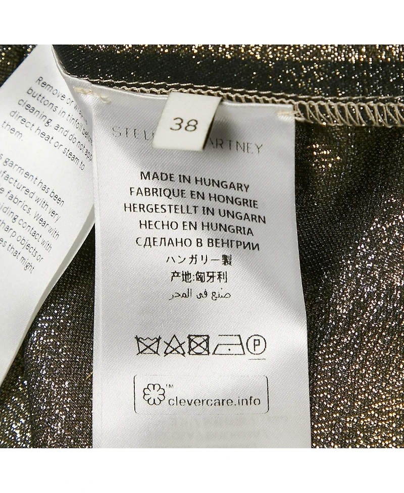 Pre-Owned Stella Mccartney Women's Metallized Lurex Knit Loose Fit Pullover Top