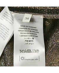 Pre-Owned Stella Mccartney Women's Metallized Lurex Knit Loose Fit Pullover Top