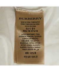 Pre-Owned Burberry Women's White Logo Embroidered Cotton V-Neck T-Shirt