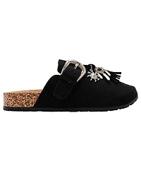 Bebe Girls' 1-13 Western Buckle Details Slip-On Mules