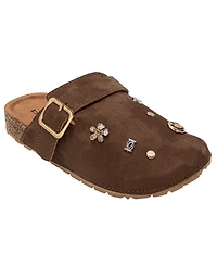 Bebe Girls' 1-13 Ornaments and Buckled Details Slip-On Footbed Clogs