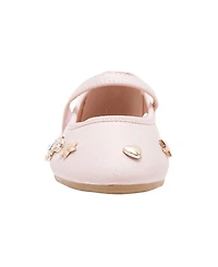 Bebe Girls' Toddler 5T-10T Shimmer Charms Flats