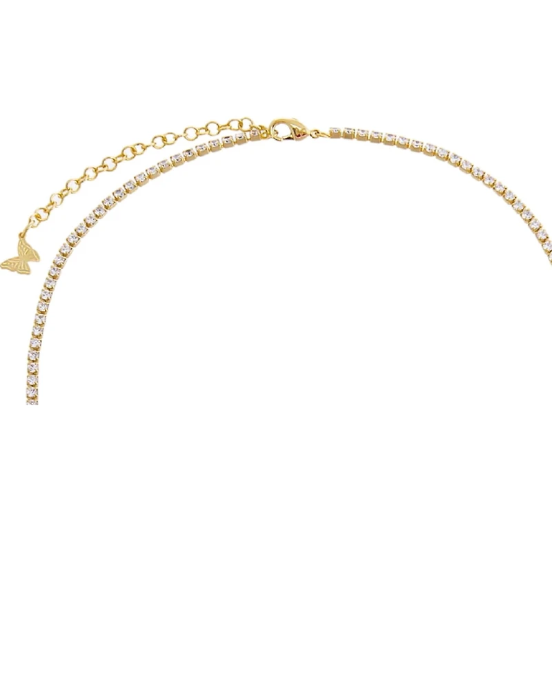by Adina Eden Thin Gold Plated Tennis Choker