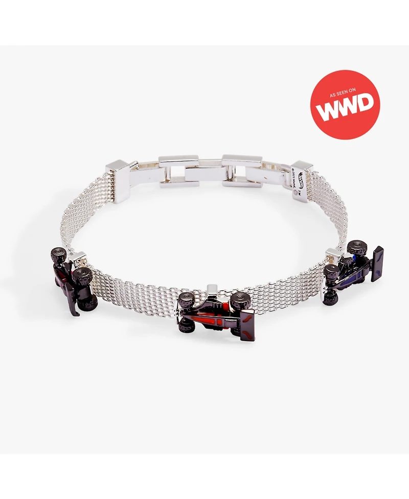 Hot Wheels Moveable Racecar Mesh Bracelet