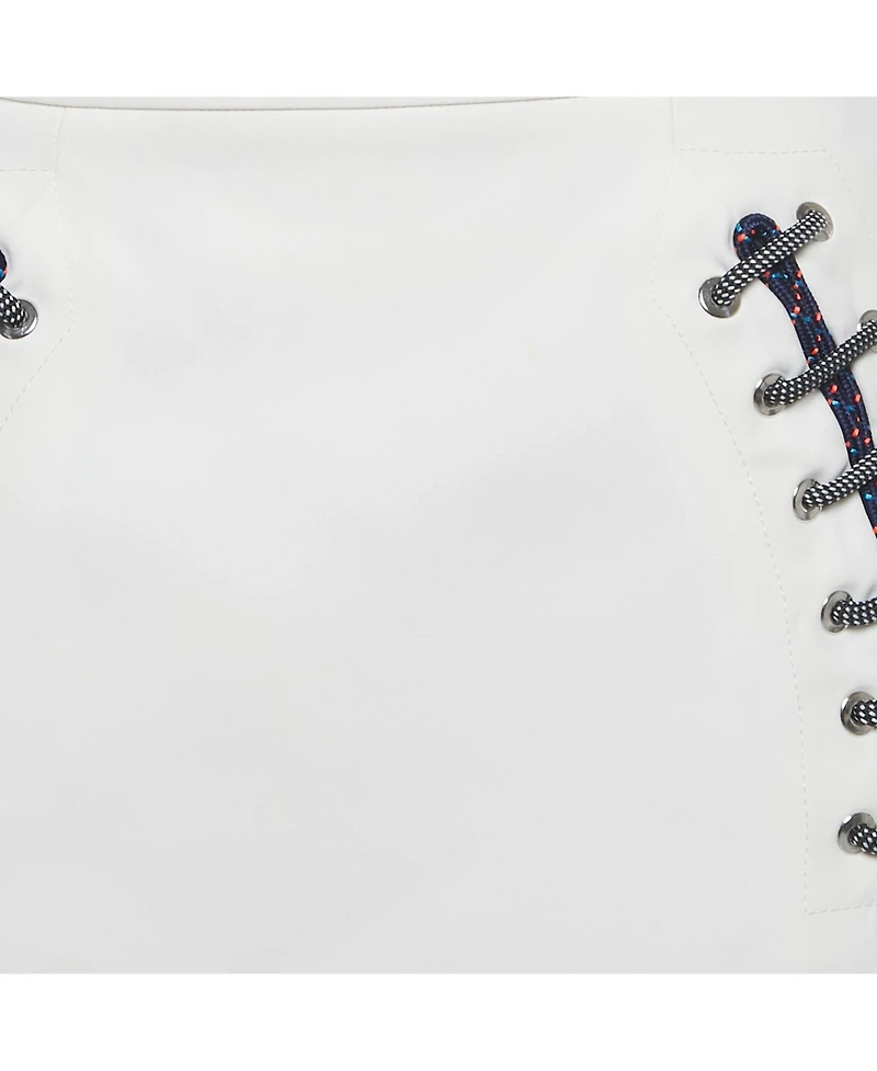 Pre-Owned Balenciaga Women's White Crepe Lace-Up Mini Skirt