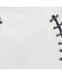 Pre-Owned Balenciaga Women's White Crepe Lace-Up Mini Skirt