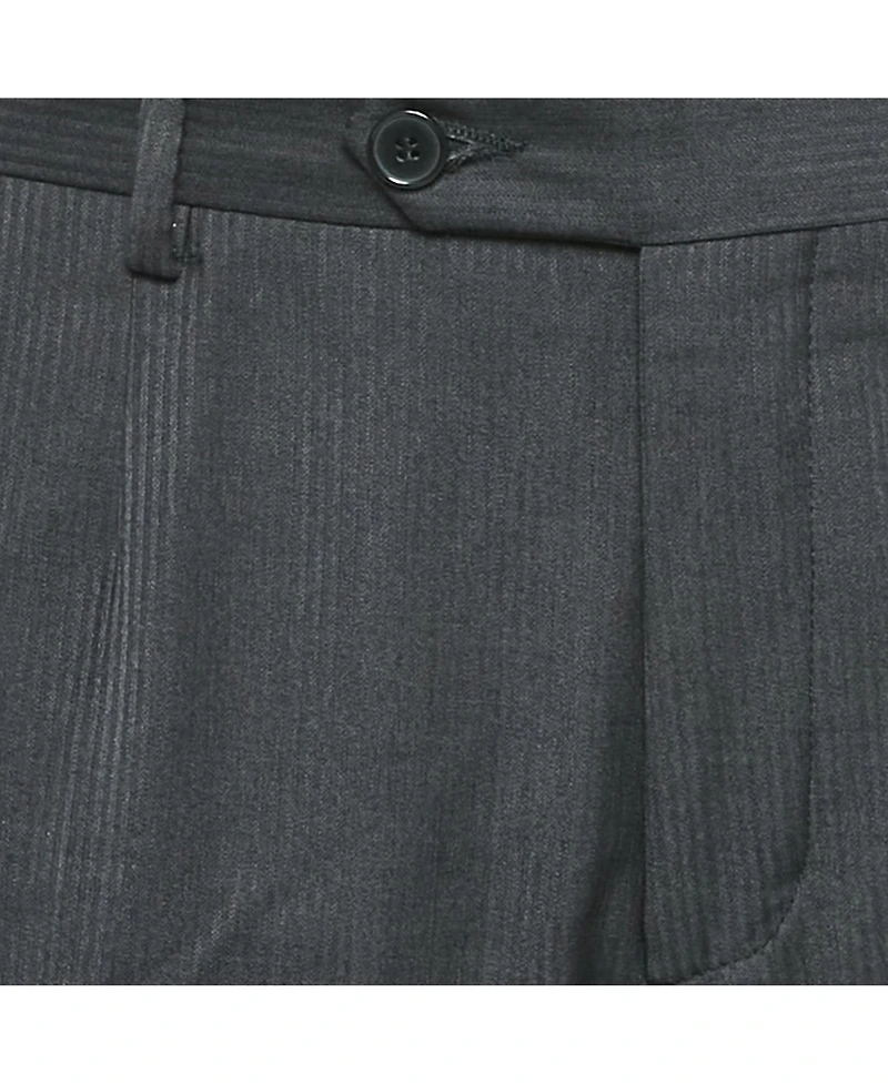 Pre-Owned Dolce & Gabbana Men's Black Pinstripe Crepe Formal Trousers