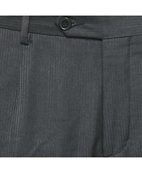 Pre-Owned Dolce & Gabbana Men's Black Pinstripe Crepe Formal Trousers