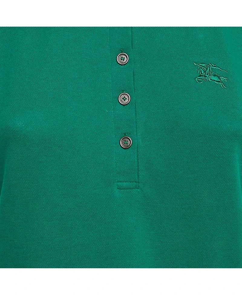 Pre-Owned Burberry Women's Checks Collar Cotton Pique T-Shirt