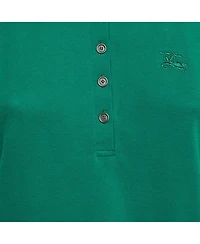 Pre-Owned Burberry Women's Checks Collar Cotton Pique T-Shirt