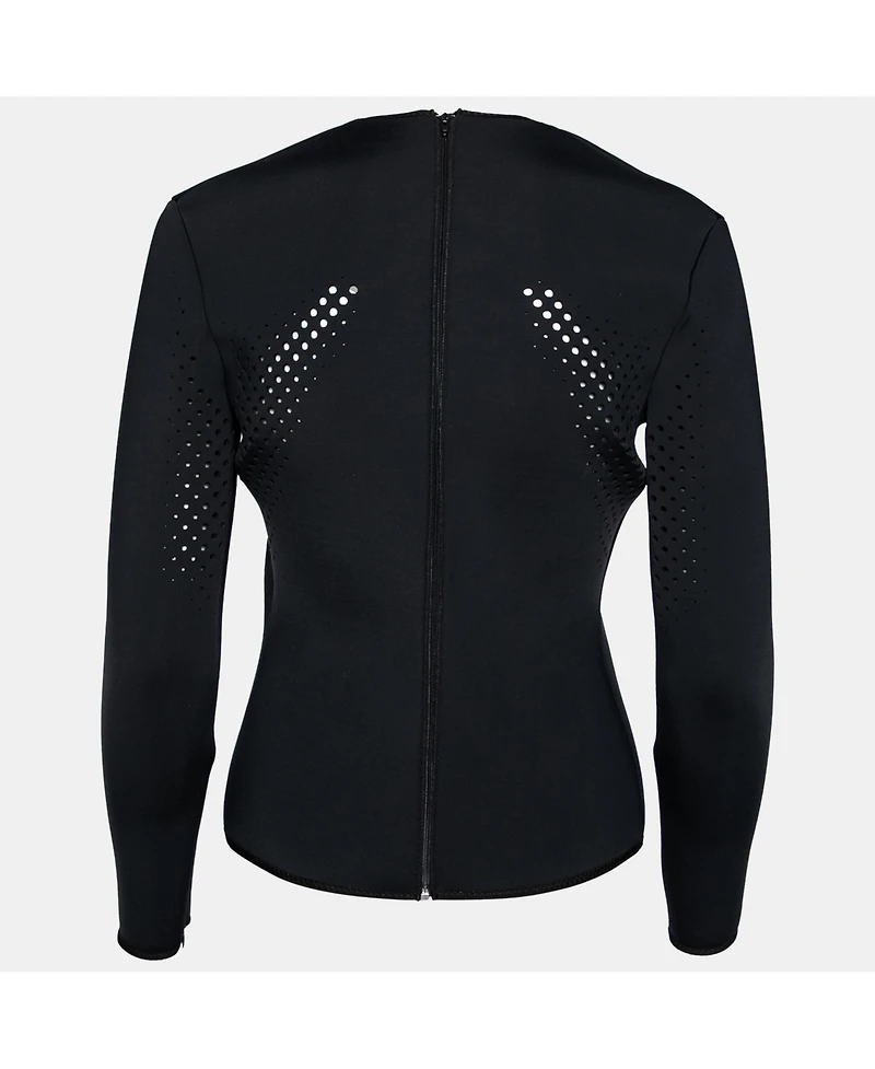 Pre-Owned Balenciaga Women's Black Perforated Neoprene Piaf Top