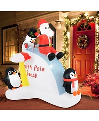 Costway 6 Ft Christmas Inflatable with Led lights Indoor/Outdoor Lighted Xmas Inflatable