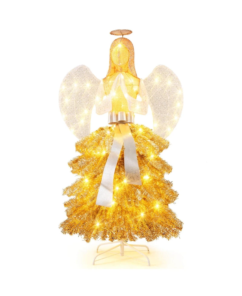 Costway 3 Pcs Lighted Penguin Family with 194 Led Lights Zip Ties & Ground Stakes