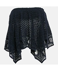 Pre-Owned Chloe Women's Navy Blue Lace Asymmetric Strapless Top