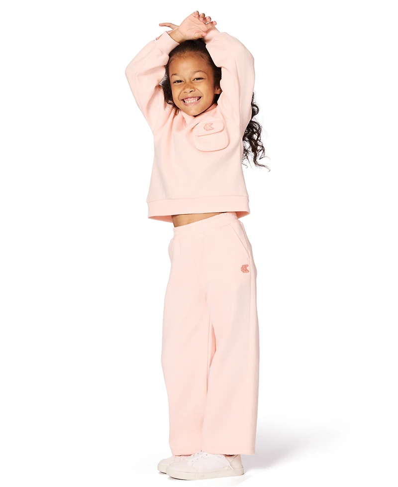 Calvin Klein Toddler Girls 2T-4T 2-Piece Fleece Hoodie and Pants Set