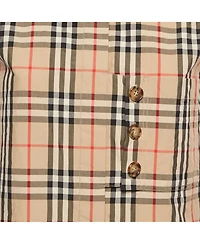 Pre-Owned Burberry Women's Beige Beige Checks Cotton Sleeveless Shirt