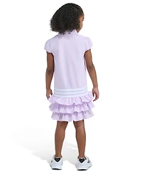 adidas Girls' 2T-6X Ribbed Polo Collar Dress