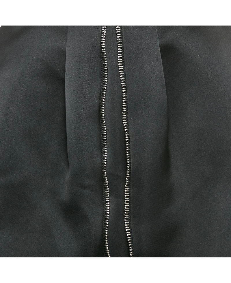 Pre-Owned Alexander Mcqueen Women's Black Satin Pleated Mini Skirt