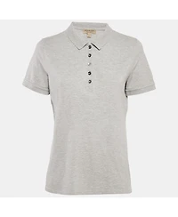 Pre-Owned Burberry Women's Cotton Pique Polo T-Shirt
