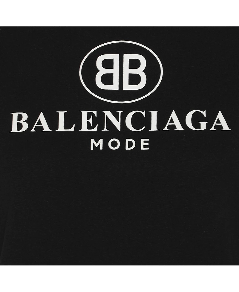 Pre-Owned Balenciaga Women's Logo Print Cotton Jersey T-Shirt