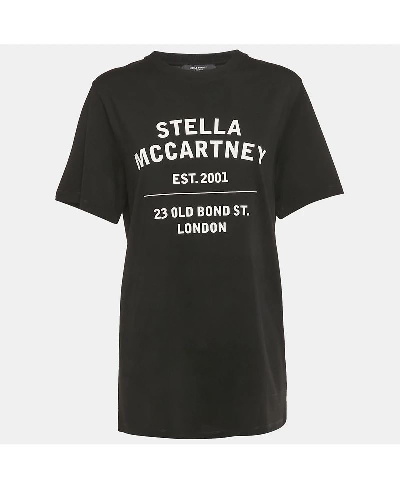 Pre-Owned Stella Mccartney Women's 23 Old Bond Street London Print Cotton T-Shirt