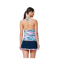 Profile by Gottex Women's Canva Tricolore Halter Tankini Top