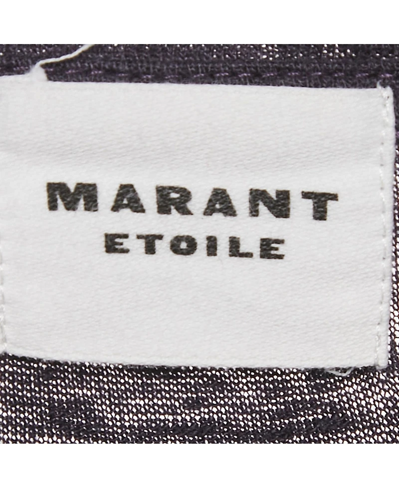 Pre-Owned Isabel Marant Women's Etoile Logo Print Linen Knit Zewel T-Shirt