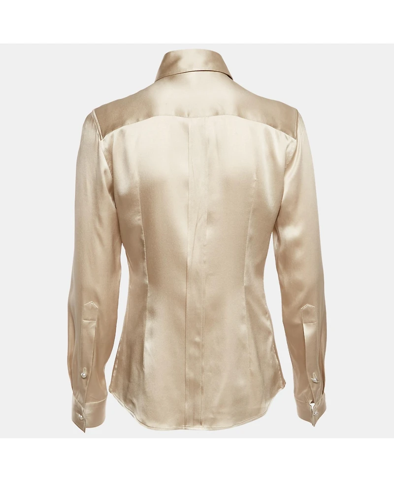 Pre-Owned Dolce & Gabbana Women's Satin Button Detail Shirt