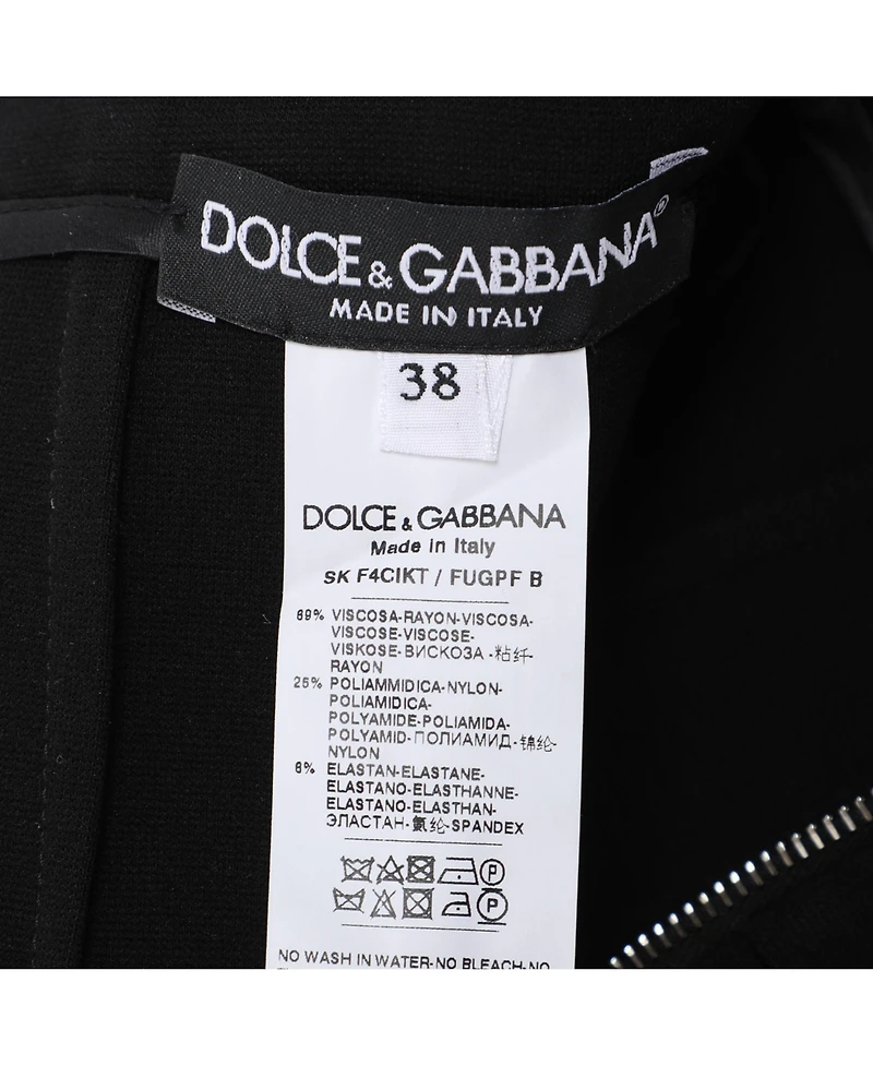 Pre-Owned Dolce & Gabbana Women's Black Knit Asymmetric Midi Skirt