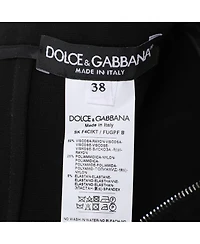 Pre-Owned Dolce & Gabbana Women's Black Knit Asymmetric Midi Skirt