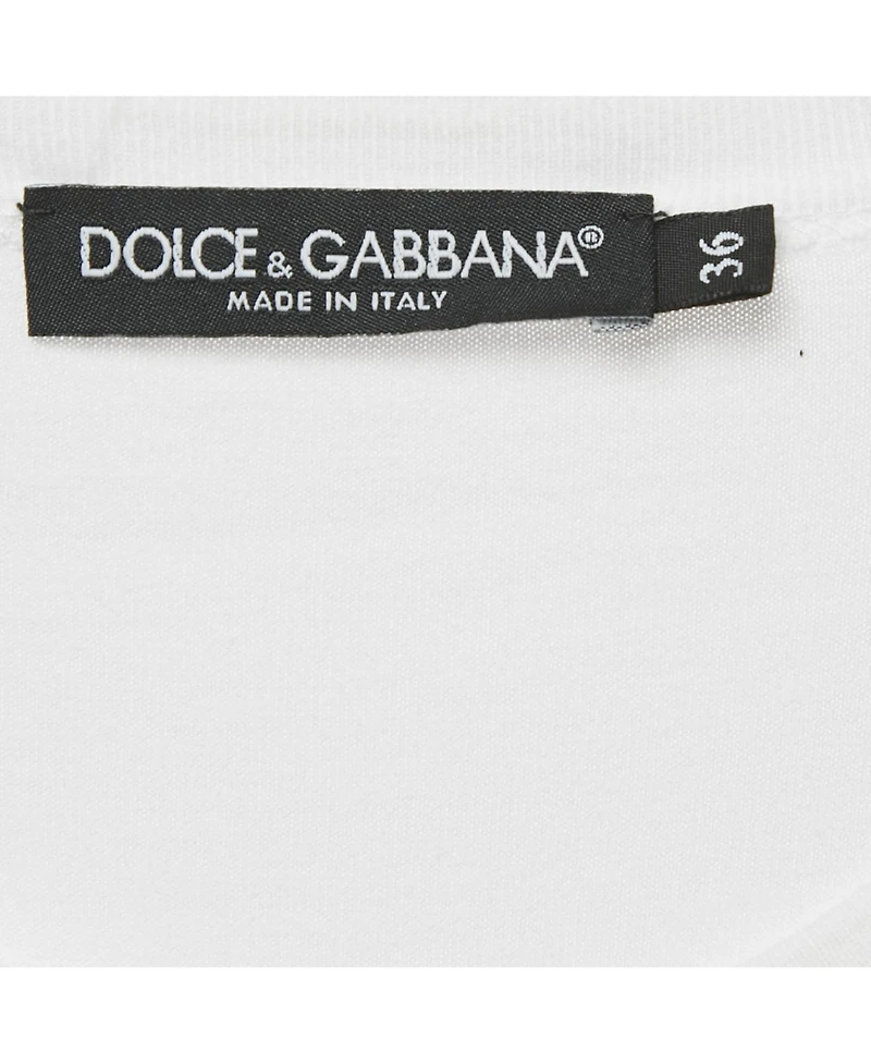 Pre-Owned Dolce & Gabbana Women's I Have A Beautiful Life Print Cotton T-Shirt