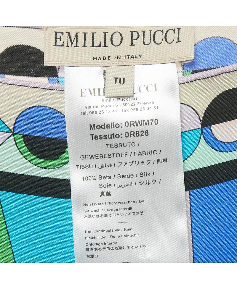 Pre-Owned Emilio Pucci Women's Printed Silk Kaftan Top One