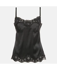 Pre-Owned Dolce & Gabbana Women's Black Lace Sleeveless Top