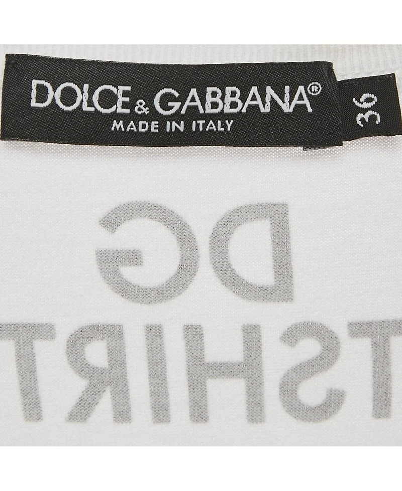 Pre-Owned Dolce & Gabbana Women's #dg Print Jersey Tank Top