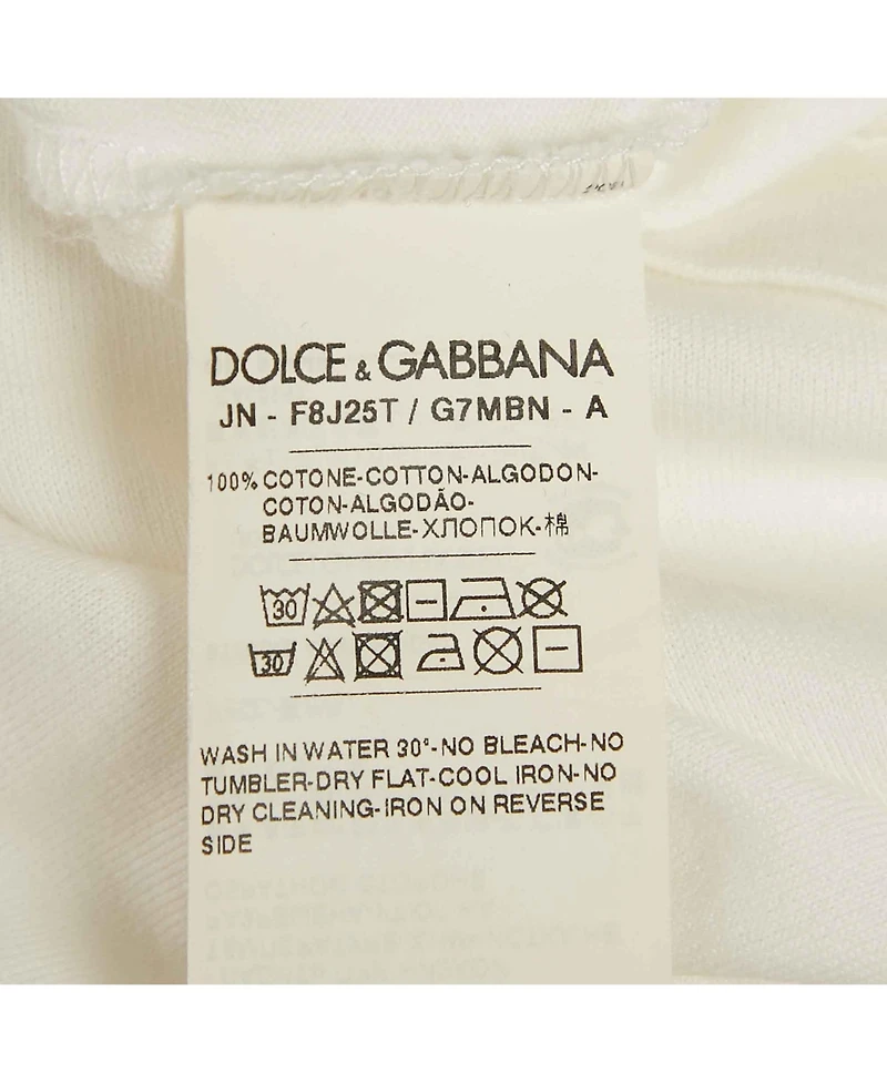 Pre-Owned Dolce & Gabbana Women's White Printed Cotton Vest