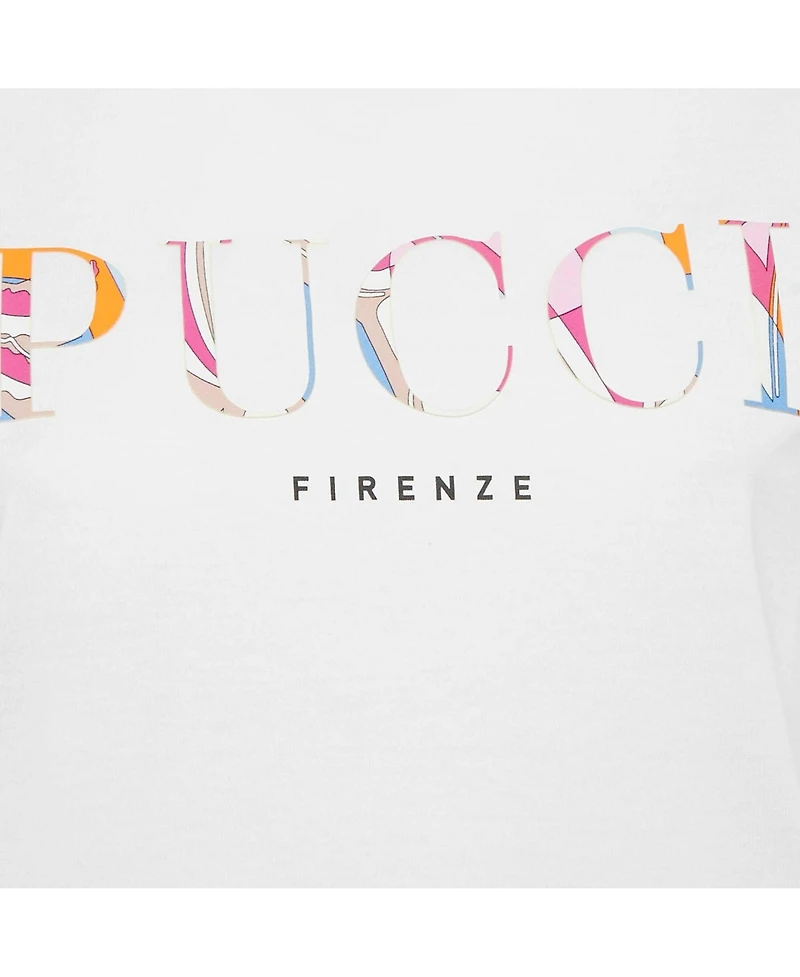 Pre-Owned Emilio Pucci Women's Logo Applique Cotton T-Shirt