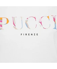 Pre-Owned Emilio Pucci Women's Logo Applique Cotton T-Shirt