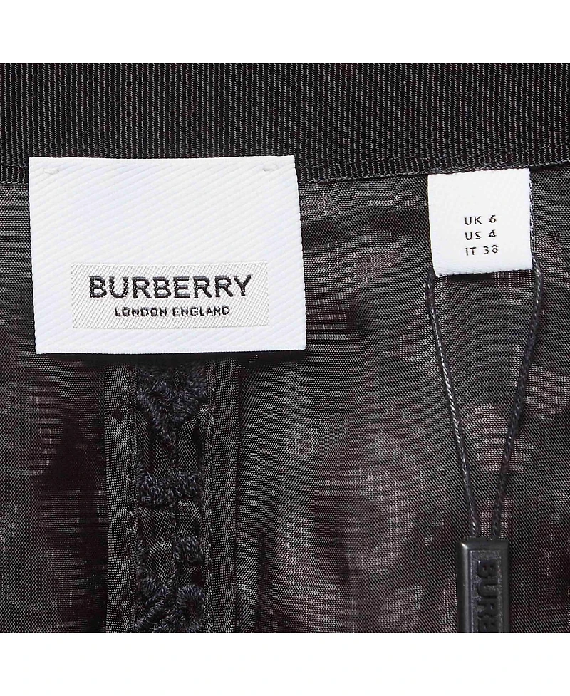 Pre-Owned Burberry Women's Black Lace Pencil Midi Skirt