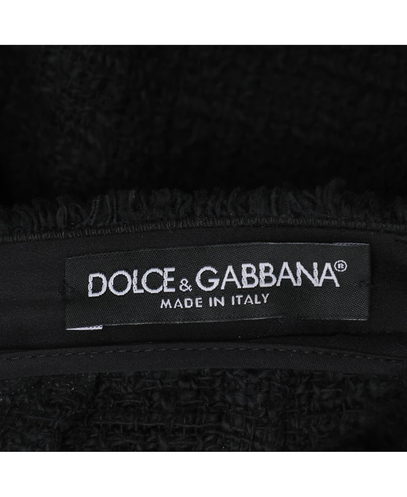 Pre-Owned Dolce & Gabbana Women's Black Tweed Maxi Skirt