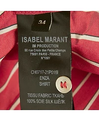 Pre-Owned Isabel Marant Women's Striped Silk Enza Shirt