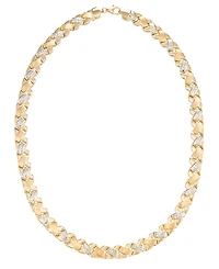 Macy's Diamond Cut Necklace in 18k Two-Tone Gold Over Sterling Silver