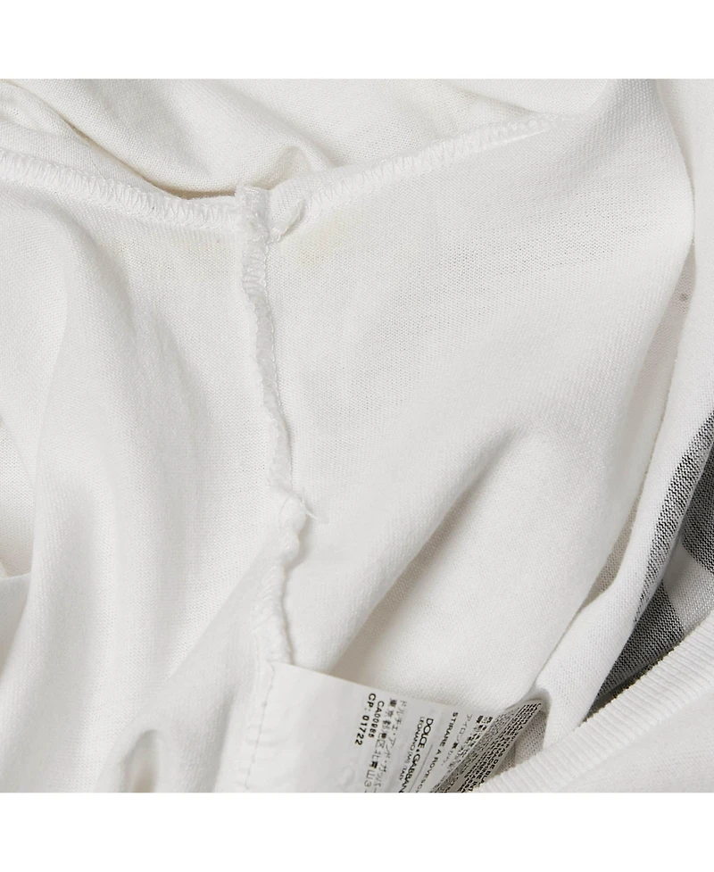 Pre-Owned Dolce & Gabbana Women's Black And Beige Dice Key Printed Silk Short Sleeve Top