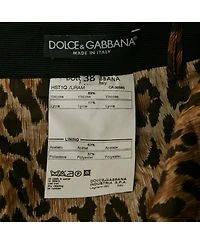 Pre-Owned Dolce & Gabbana Women's Black Textured Stretch Crepe Knee-Length Skirt