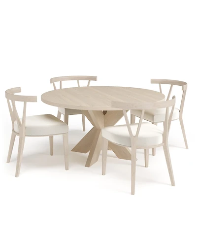 Dwell 5-Pc. Wood Round Dining Table Set